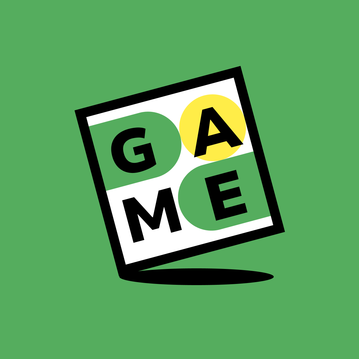 Diffle logo — a tilted GAME tile from Hey, Good Game